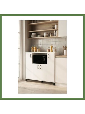 Bezos Mikrodalga Dolabı Beyaz 120 cm HB006