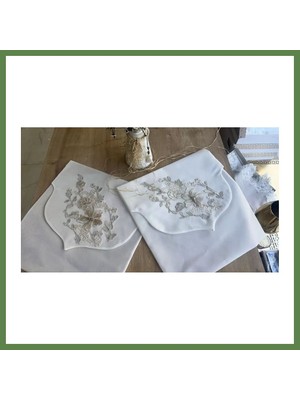 Bezos Fransız Güpürlü Zarf Bohça 50X50 cm Nişan Bohçası Söz Bohçası 3 Boyutlu Tekli Bohça HB006
