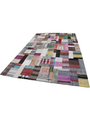 Hali.Net Gri Krem Salon Kilimi Bohem Stil Geometrik El Dokuma Yatak Odası Etnik Kilim