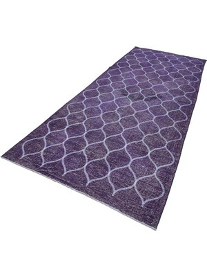 Bespoky Mor Geometrik Halı El Dokuma Eskitme Stil Salon Halısı Dokulu Koridor Uygulamalı