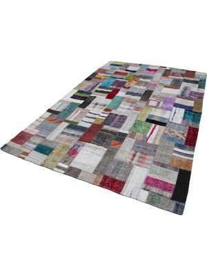 Hali.Net Salon Halısı Antrasit Gri Geometrik Desenli El Dokuma Kilim Modern Bohem
