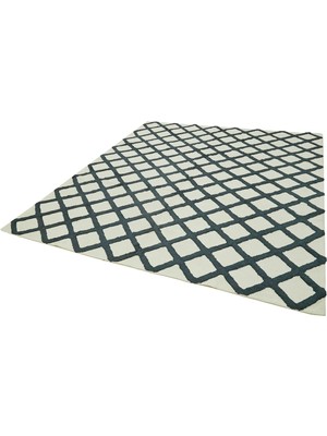 Hali.Net Krem Kilim Modern Geometrik Desenli El Dokuma Salon Kilimi Yünlü Yatak Odası