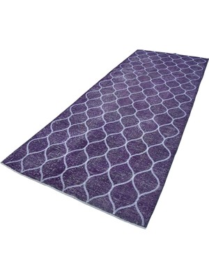 Bespoky Mor El Dokuma Salon Halısı Geometrik Desenli Modern Tasarım Koridor Yatak Odası