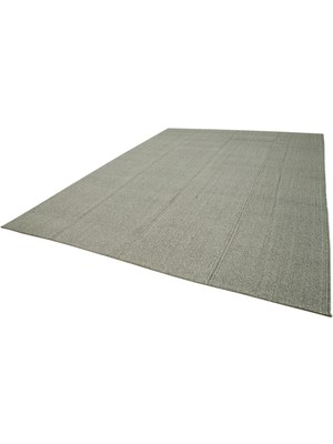 Hali.Net Gri Kilim El Dokuma Geometrik Desenli Modern Salon Kilimi Dokulu Yüzey Tek Parça