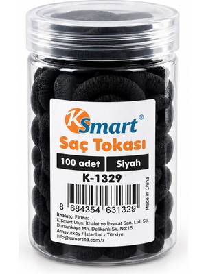 Go İthalat 1200 Adet Siyah Lastik Saç Toka (5582)
