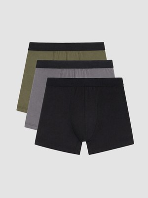 LC Waikiki Lc Waıkıkı Karışık Pamuklu Esnek Erkek Boxer 3'lü Paket