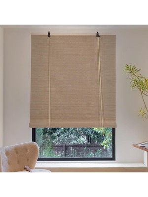Tr Bambu Stor Perde, Güneş Koruması, Yandan Çekmeli Stor Perde, Retro Bambu Stor Perde, Pencere,