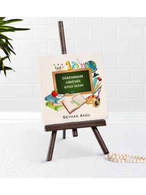 BK Gift Kişiye Özel Öğretmenler Günümüz Kutlu Olsun Şovaleli Doğal Taş-7