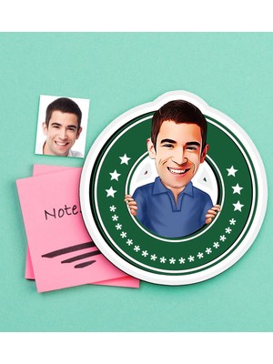 BK Gift Kişiye Özel Bay Karikatürlü Ahşap Magnet-2