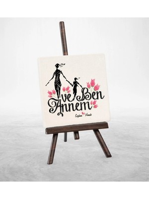 BK Gift Kişiye Özel Annem ve Ben Şovaleli Doğal Taş - 1
