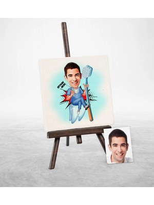 BK Gift Kişiye Özel Bay Diş Hekimi Karikatür Şovaleli Doğal Taş - 2