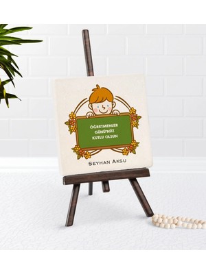 BK Gift Kişiye Özel Öğretmenler Günümüz Kutlu Olsun Şovaleli Doğal Taş-4