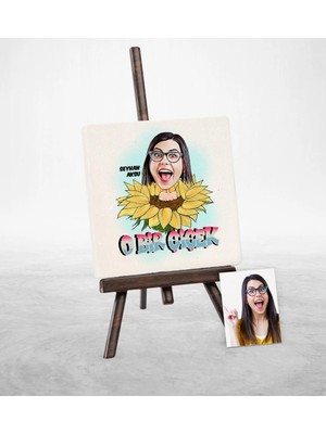 BK Gift Kişiye Özel Kadınlar Günü Karikatür Şovaleli Doğal Taş - 1