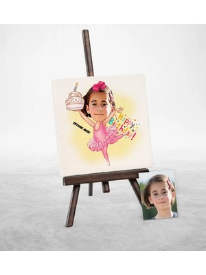 BK Gift Kişiye Özel Doğum Günü Karikatür Şovaleli Doğal Taş - 2