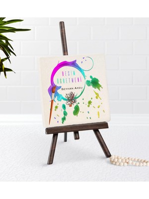 BK Gift Kişiye Özel Resim Öğretmeni Şovaleli Doğal Taş-4