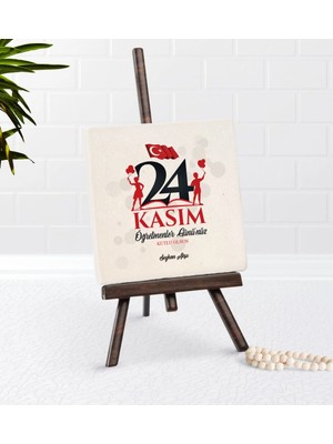 BK Gift Kişiye Özel Öğretmenler Gününüz Kutlu Olsun Şovaleli Doğal Taş-2