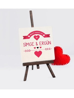 BK Gift Kişiye Özel Sevgililer Günü Tasarımlı Şovaleli Doğal Taş - 55