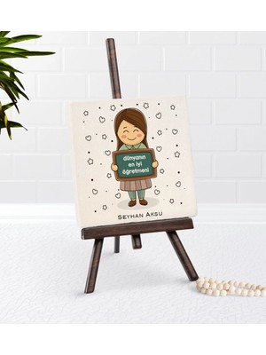 BK Gift Kişiye Özel Dünyanın En Iyi Öğretmeni Şovaleli Doğal Taş-17