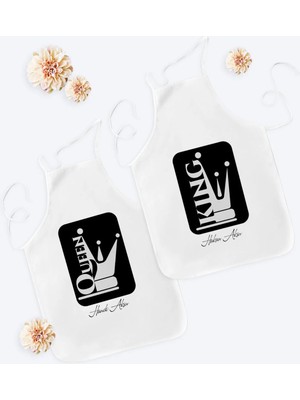 BK Gift Kişiye Özel Ikili Sevgili Temalı Mutfak Önlüğü - 1