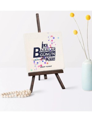 BK Gift Babalar Gününe Özel Ilk Babalar Günün Kutlu Olsun Şovaleli Doğal Taş - 2