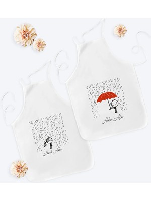 BK Gift Kişiye Özel Ikili Sevgili Temalı Mutfak Önlüğü - 10