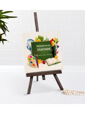 BK Gift Kişiye Özel Dünyanın En Iyi Öğretmeni Şovaleli Doğal Taş-26