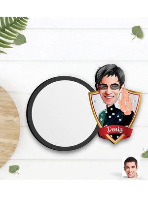 BK Gift Kişiye Özel Matrix Neo Karikatürlü Ahşap Bardak Altlığı-1