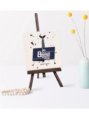 BK Gift Babalar Gününe Özel Ilk Babalar Günün Kutlu Olsun Şovaleli Doğal Taş - 1