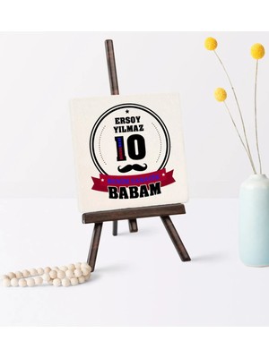 BK Gift Babalar Gününe Özel Benim Fanatik Babam Şovaleli Doğal Taş - 1