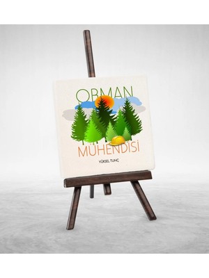 BK Gift Kişiye Özel Mesleki Orman Mühendisi Şovaleli Doğal Taş
