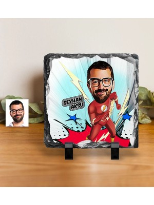 BK Gift Kişiye Özel Flash Karikatürlü Dekoratif Doğal Taş