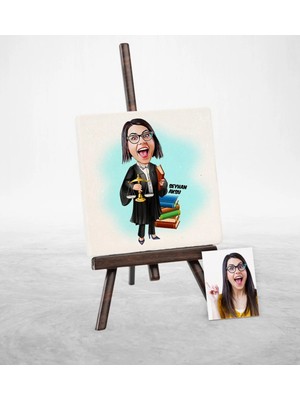BK Gift Kişiye Özel Avukat Karikatür Şovaleli Doğal Taş - 2