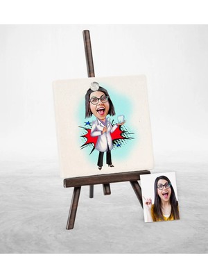 BK Gift Kişiye Özel Diş Hekimi Karikatür Şovaleli Doğal Taş - 3
