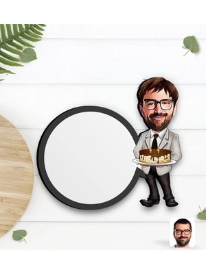 BK Gift Kişiye Özel Erkek Doğum Günü Karikatürlü Ahşap Bardak Altlığı-4