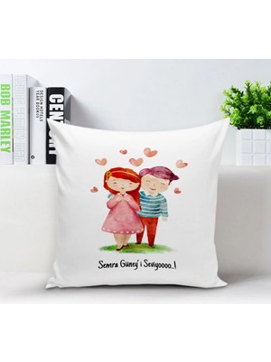 BK Gift Kişiye Özel ''seviyooo'' Beyaz Yastık Kılıfı