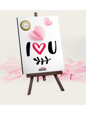 BK Gift Kişiye Özel Seni Seviyorum Şovaleli Masa Saati - 3