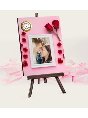 BK Gift Kişiye Özel Fotoğraflı Şovaleli Masa Saati - 9