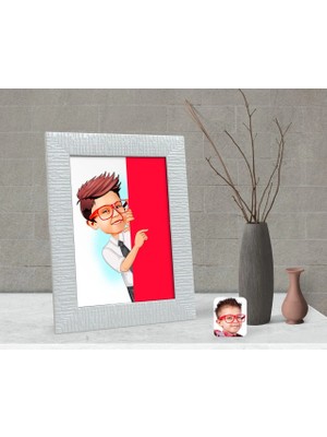BK Gift Kişiye Özel Erkek Çocuk Karikatürlü Dekoratif Çerçeve-3