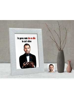 BK Gift Kişiye Özel Godfather Baba Karikatürlü Dekoratif Çerçeve-9