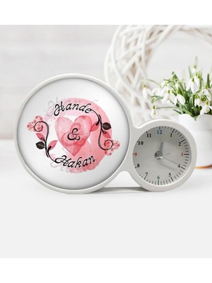 BK Gift Kişiye Özel Sevgililer Günü Saatli Sihirli LED Ayna Çerçeve - 7