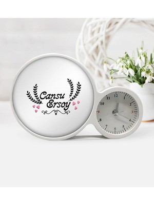 BK Gift Kişiye Özel Sevgililer Günü Saatli Sihirli LED Ayna Çerçeve - 32