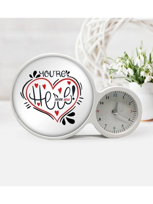 BK Gift Kişiye Özel Kalbimdesin Saatli Sihirli LED Ayna Çerçeve - 1