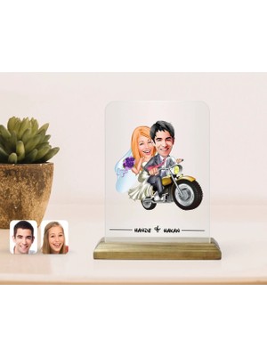 BK Gift Kişiye Özel Evleniyoruz Karikatürlü Çerçeve-8