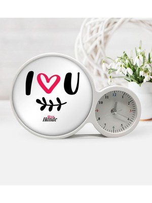 BK Gift Kişiye Özel Seni Seviyorum Saatli Sihirli LED Ayna Çerçeve - 3