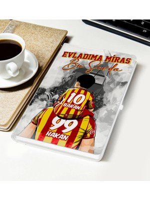 Bk Gift Kişiye Özel Isimli Baba-Oğul Sarı Kırmızı Evladıma Miras Bu Sevda Beyaz Defter-1, Doğum Günü Hediyesi, Taraftar Hediyesi