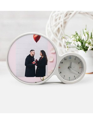 BK Gift Kişiye Özel Sevgililer Günü Fotoğraflı Saatli Sihirli LED Ayna Çerçeve - 10