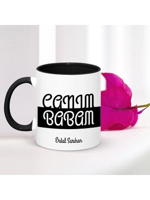 BK Gift Kişiye Özel Canım Babam Siyah Kupa Bardak - 001