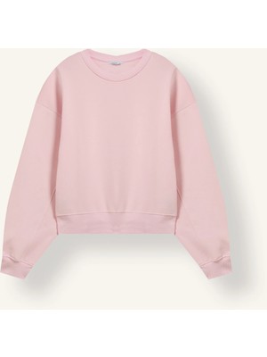 DeFacto Loose Fit Bisiklet Yaka Düşük Omuz Kalın Basic Sweatshirt I8111AX26AU