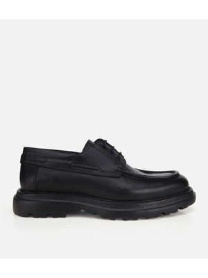 Hotiç 02AYH333400A100 ERKEK Deri Siyah Bağcık Detaylı Klasik Loafer