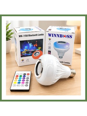 Bezos Bluetooth'lu Hoparlörlü LED Ampul HB006